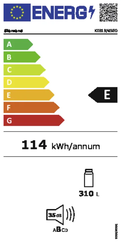 Siemens KI81RNSE0 energielabel