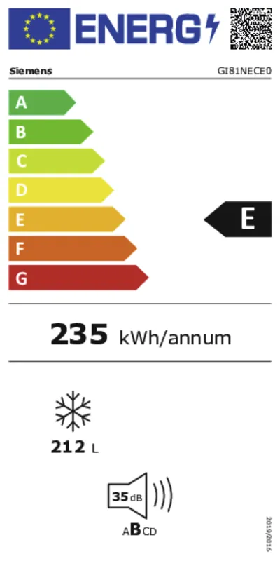 Siemens GI81NECE0 energielabel