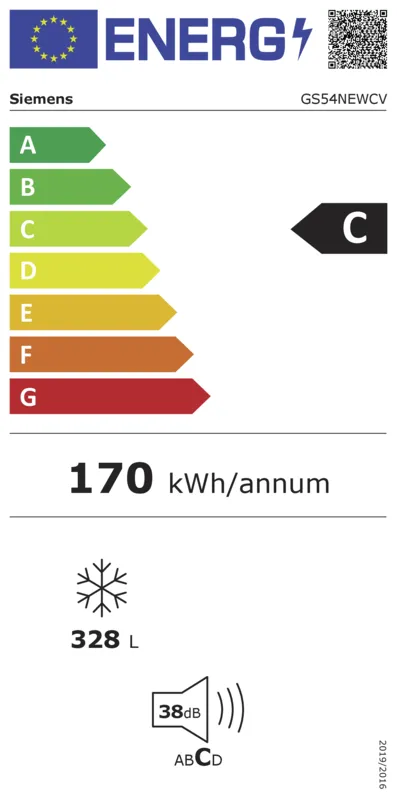 Siemens GS54NEWCV energielabel