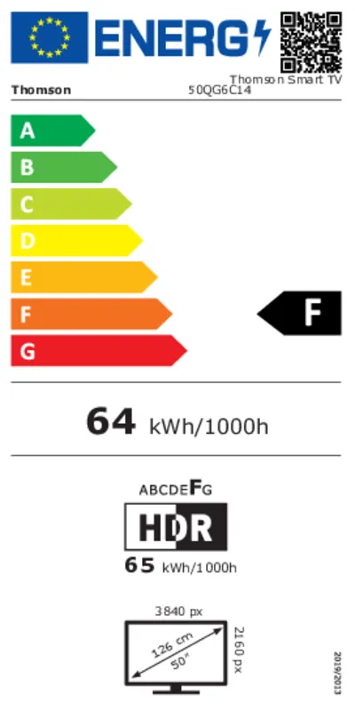 Thomson 50QG6C14 energielabel