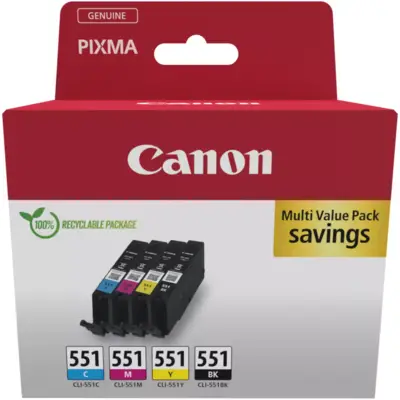 Canon CLI551Z Pixma Tinte (4) cmyk