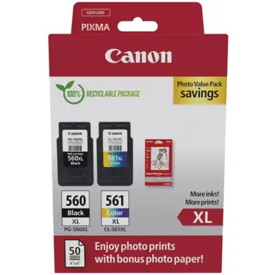 Canon PG560XL+CL561XL Tinte+Fotopapier (2) product afbeelding