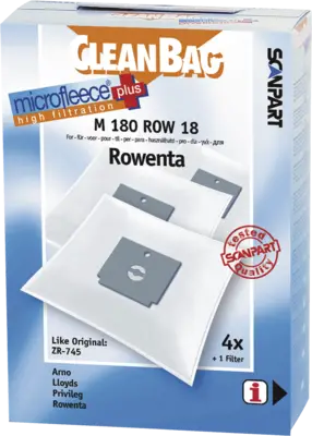 CleanBag 2682209180 Stofzak Rowenta Dymbo ZR745