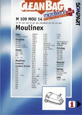 2682248109 Stofzak Moulinex Compact