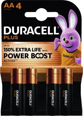 Duracell Plus-AA(MN1500/LR6) BOOST K4