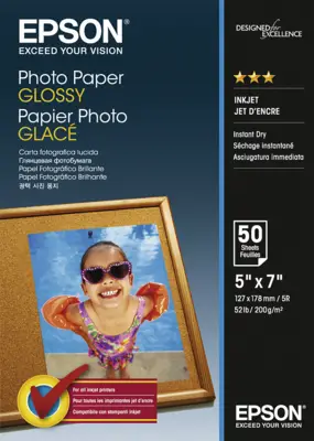 Epson Photo Paper Glossy 13x18cm 50 sheet 200 gm