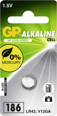 GP Battery GP KNOOPCEL ALKA 186/LR43