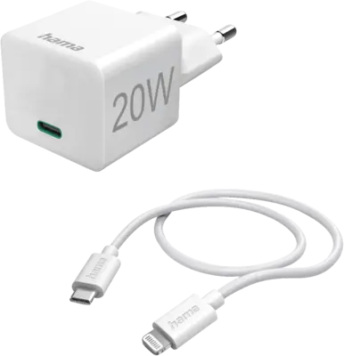Hama Oplaadset, Lightning, Power Delivery (PD), 20 W