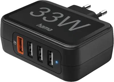 Hama Oplaadstation, 33 watt, 4-voudig (1xQC3.0, 3xUSB-A)