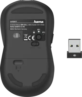 182617 Optische 6-knops multi-device muis MW-650