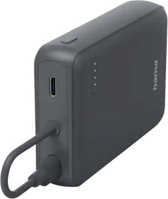Hama Power Pack Travel met kabel, 10000mAh, 2 uitgangen: 2x USB-C
