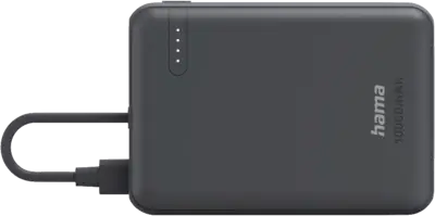 Power Pack Travel met kabel, 10000mAh, 2 uitgangen: 2x USB-C
