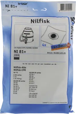 Scanpart 2686245181 Stofzak Nilfisk GS80-90 micro+